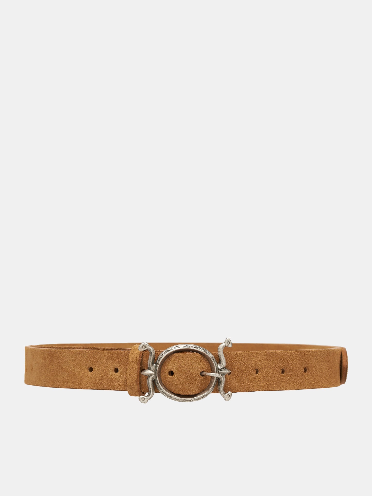 Suede Neptune Buckle Belt (K2303XG507-BEIGE)