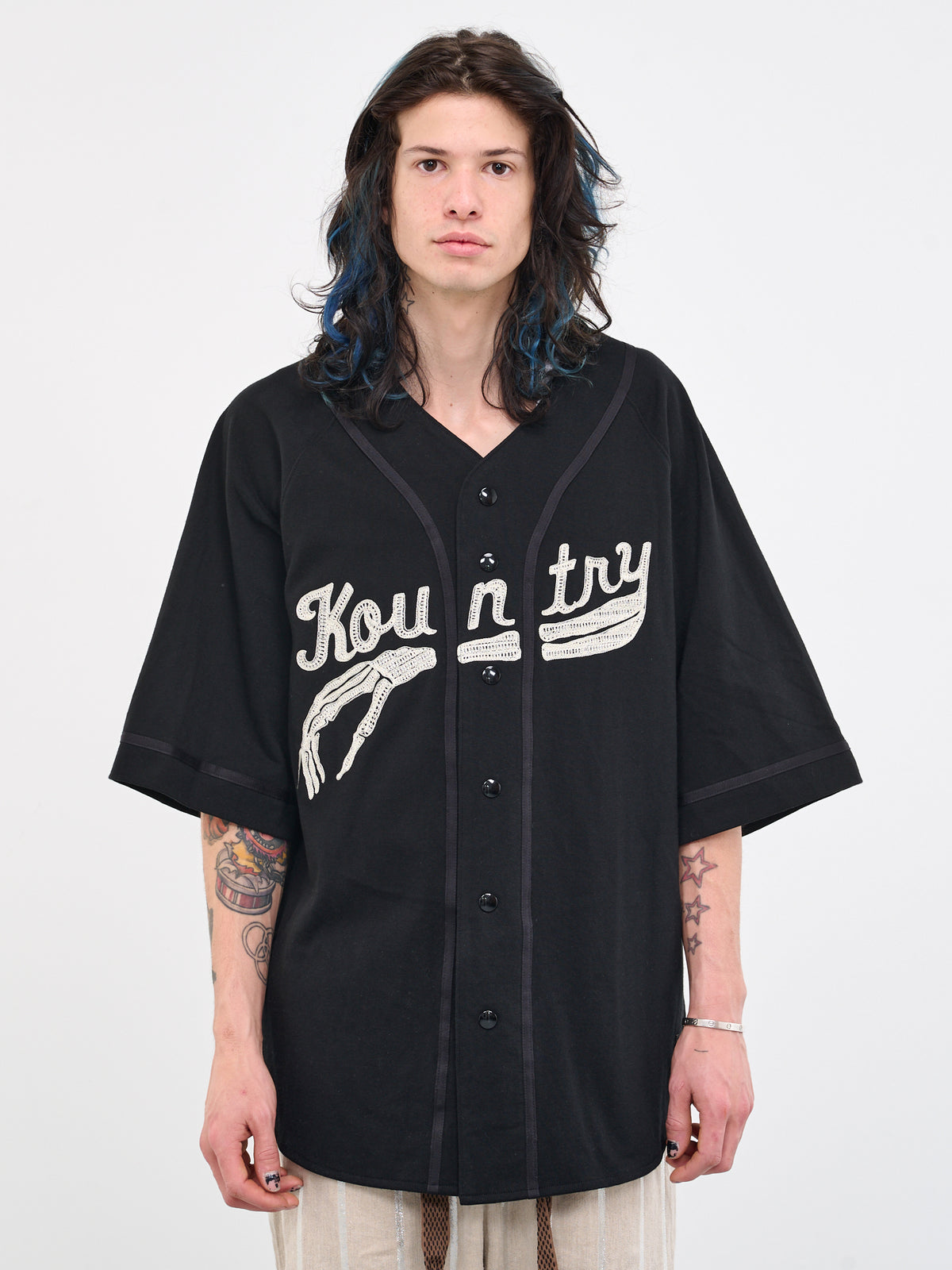 Tenjiku Baseball Shirt (K2305SC180-BLACK)