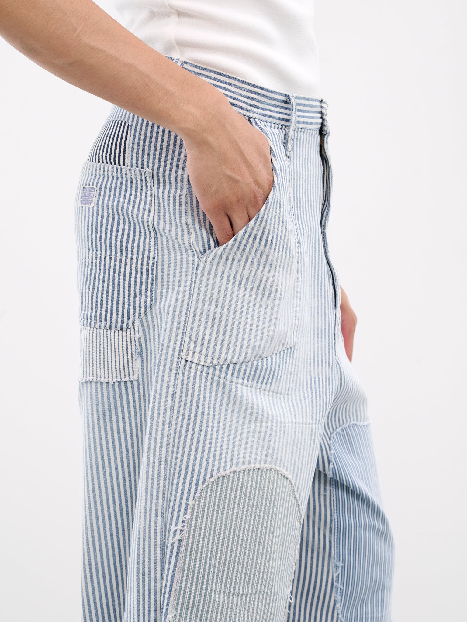 Champetre Remake Hickory Painter Pants (K2403LP101-HIC-BLUE Champetre Remake Hickory Painter Pants (K2403LP101-HIC-BLUE