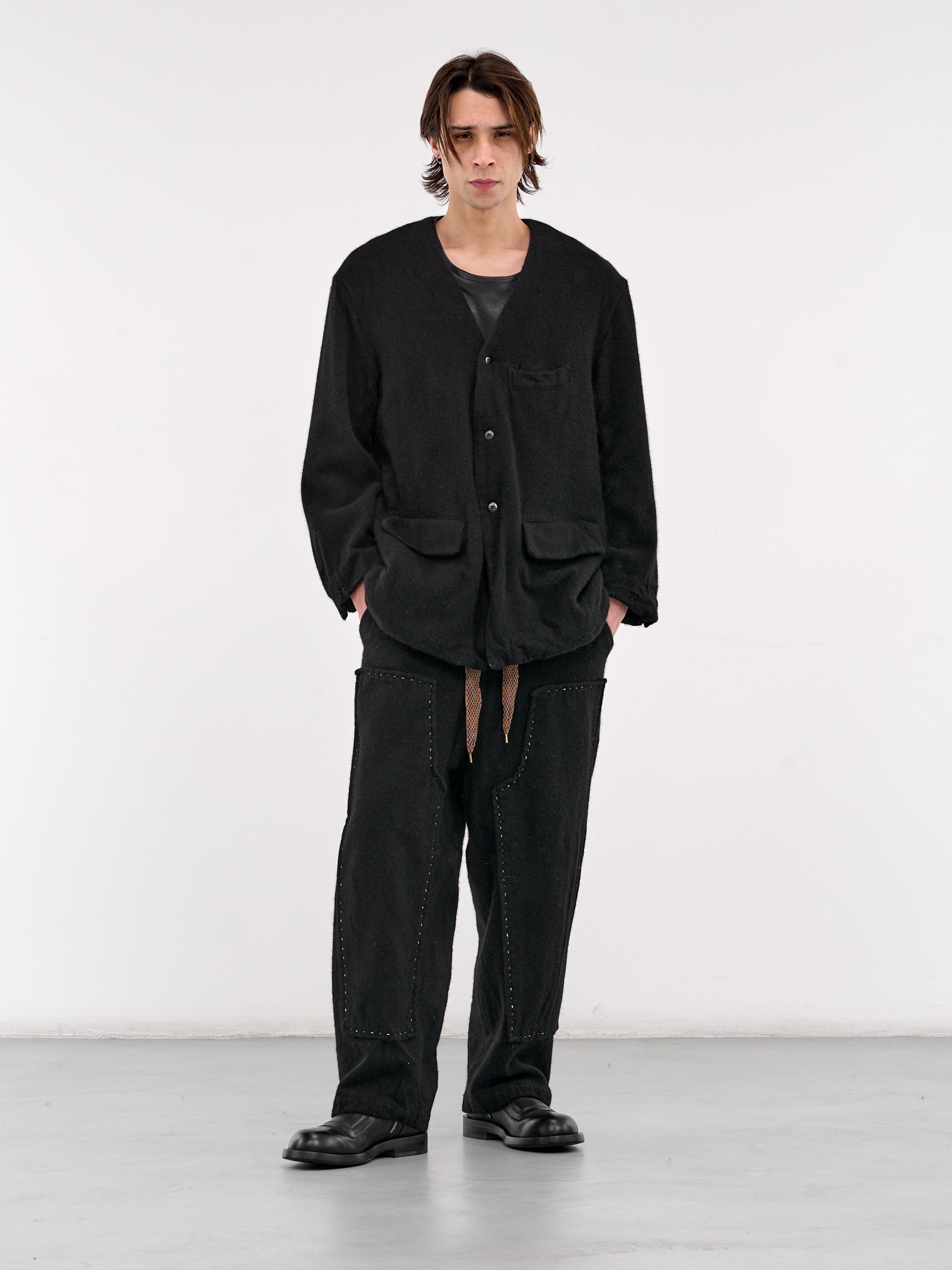 KLASICA Tapered Uncle Trousers （Black） -FASCINATE