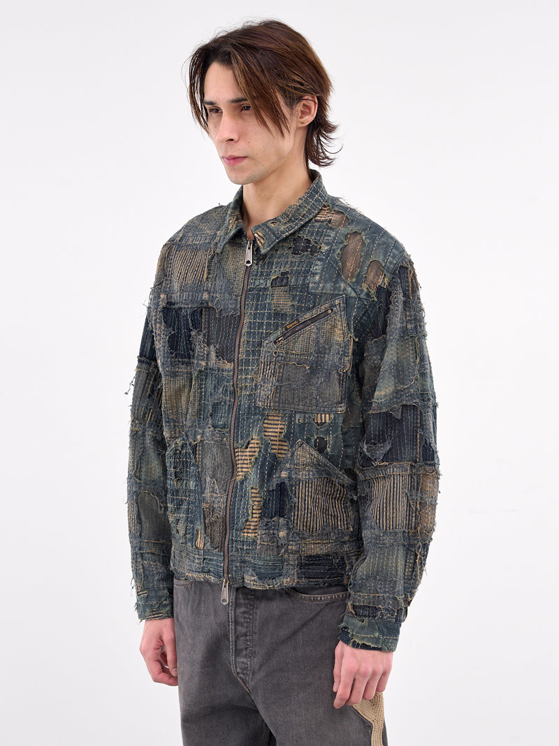 Virgin Mary Boro Zip Jacket (K2412LJ154-INDIGO)