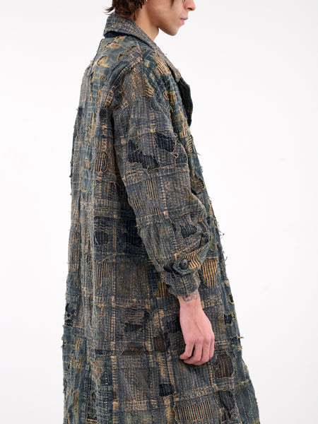 ジャケット・アウター kaval indigo hard wash shop coat M Boro Cavalier Coat (K2412LJ155-INDIGO)