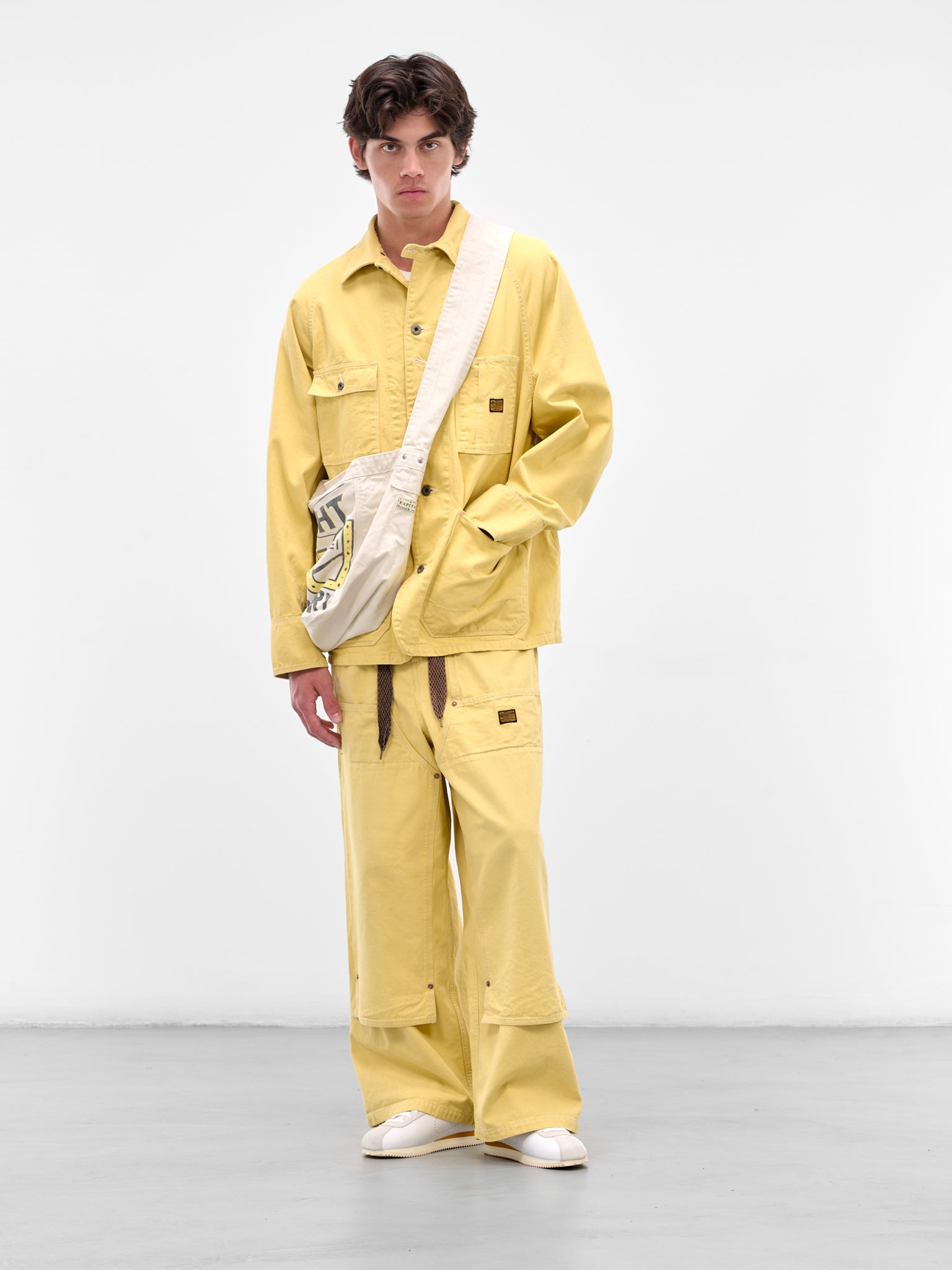Yellow Canvas Double Knee Trousers (K2503LP042-SYE-SUNFADE-YELLOW)