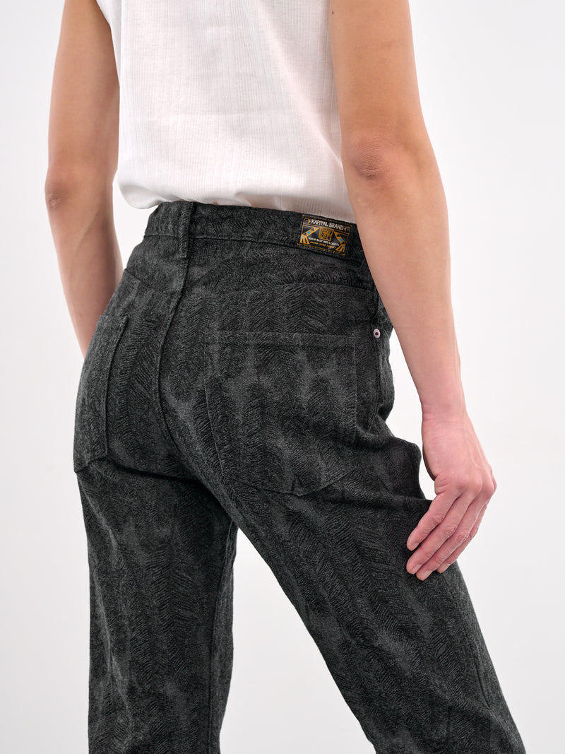 Magpie Feather Denim Jeans (K2503LP027-BLACK)