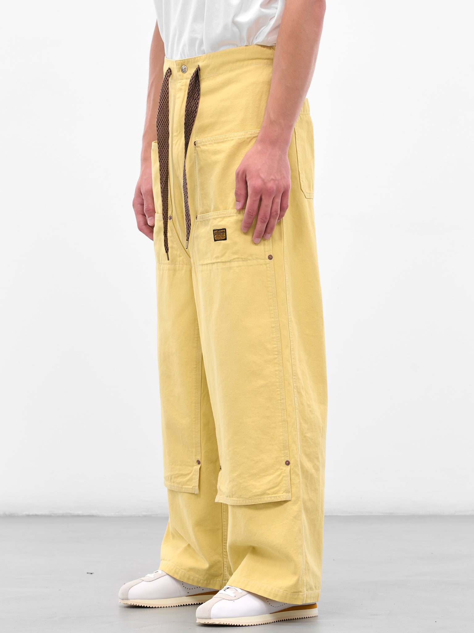 Yellow Canvas Double Knee Trousers (K2503LP042-SYE-SUNFADE-YELLOW)