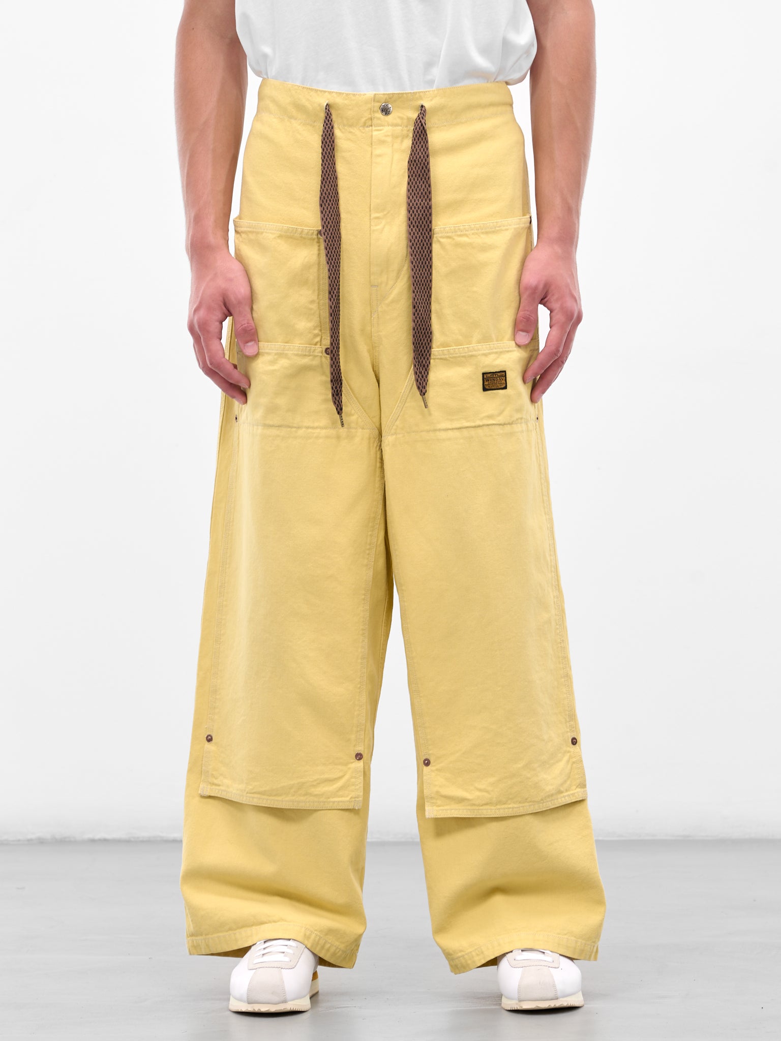 Yellow Canvas Double Knee Trousers (K2503LP042-SYE-SUNFADE-YELLOW)