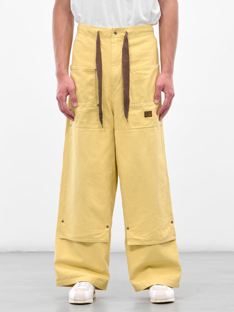 Yellow Canvas Double Knee Trousers (K2503LP042-SYE-SUNFADE-YELLOW)