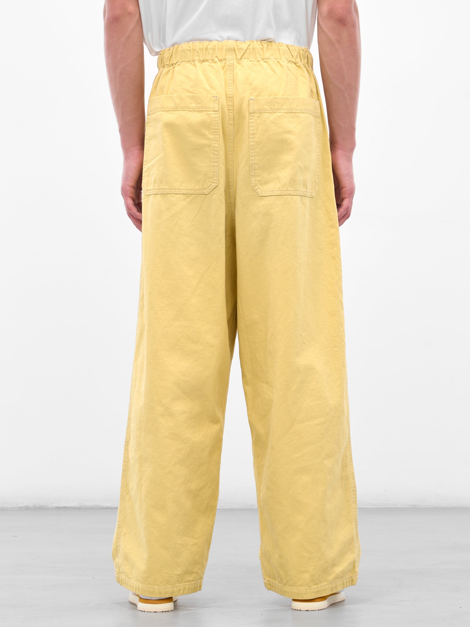 Yellow Canvas Double Knee Trousers (K2503LP042-SYE-SUNFADE-YELLOW)