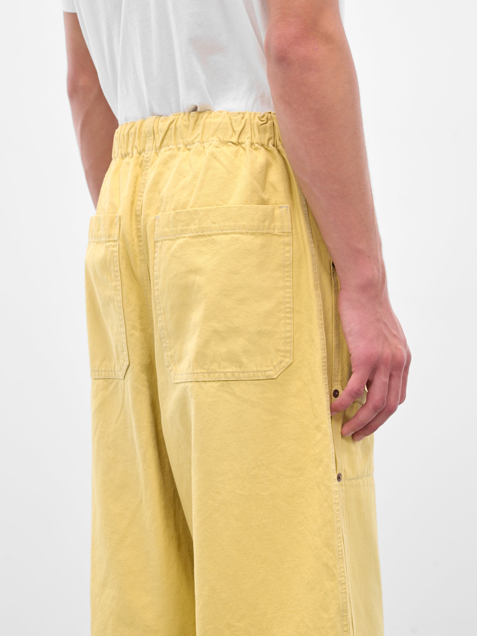 Yellow Canvas Double Knee Trousers (K2503LP042-SYE-SUNFADE-YELLOW)