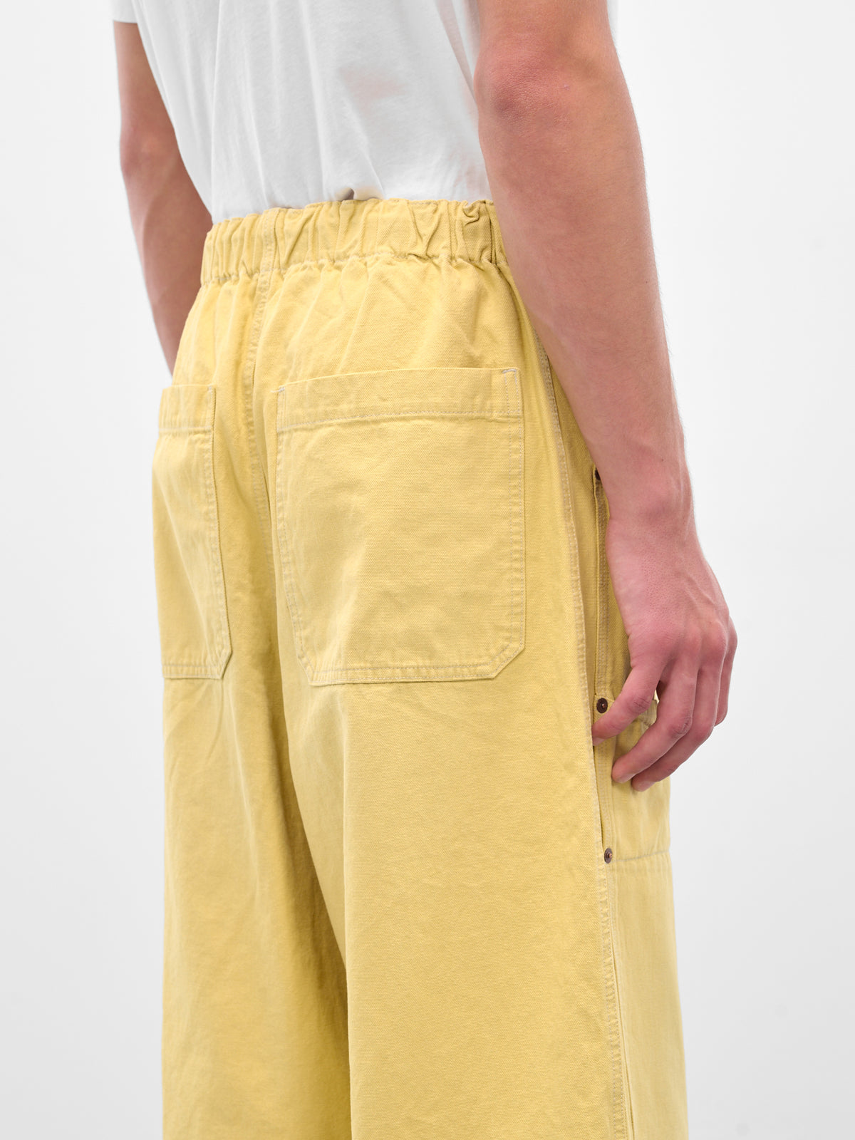 Yellow Canvas Double Knee Trousers (K2503LP042-SYE-SUNFADE-YELLOW)