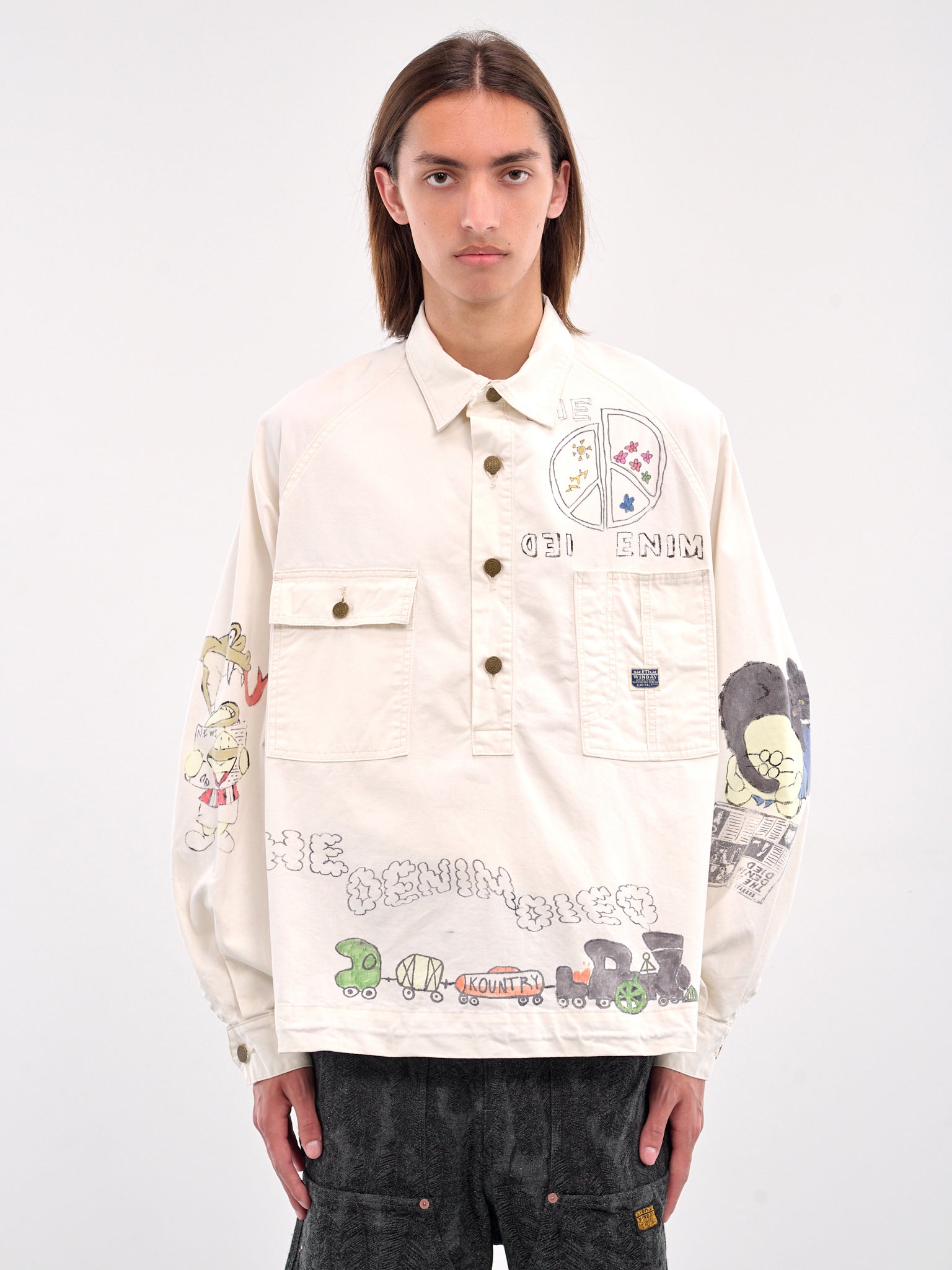 Memorial Paint Rough-Face Workshirt (K2503LS084-NATURAL)