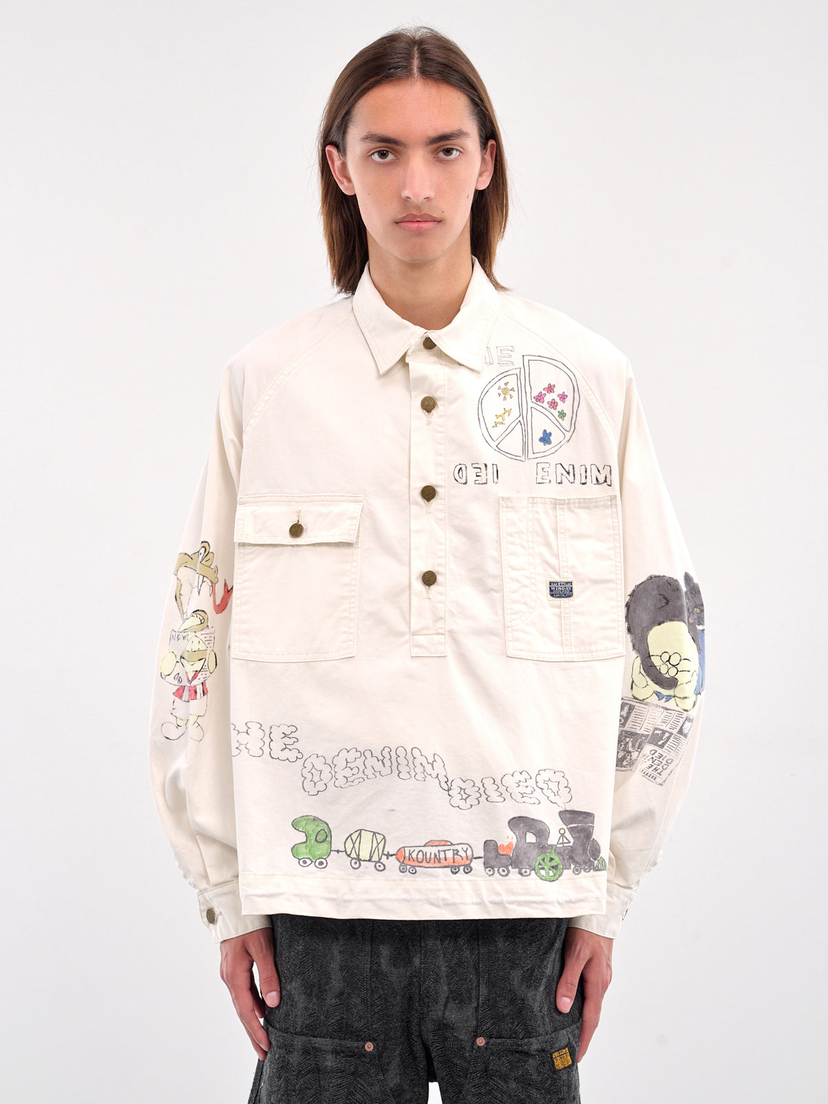 Memorial Paint Rough-Face Workshirt (K2503LS084-NATURAL)