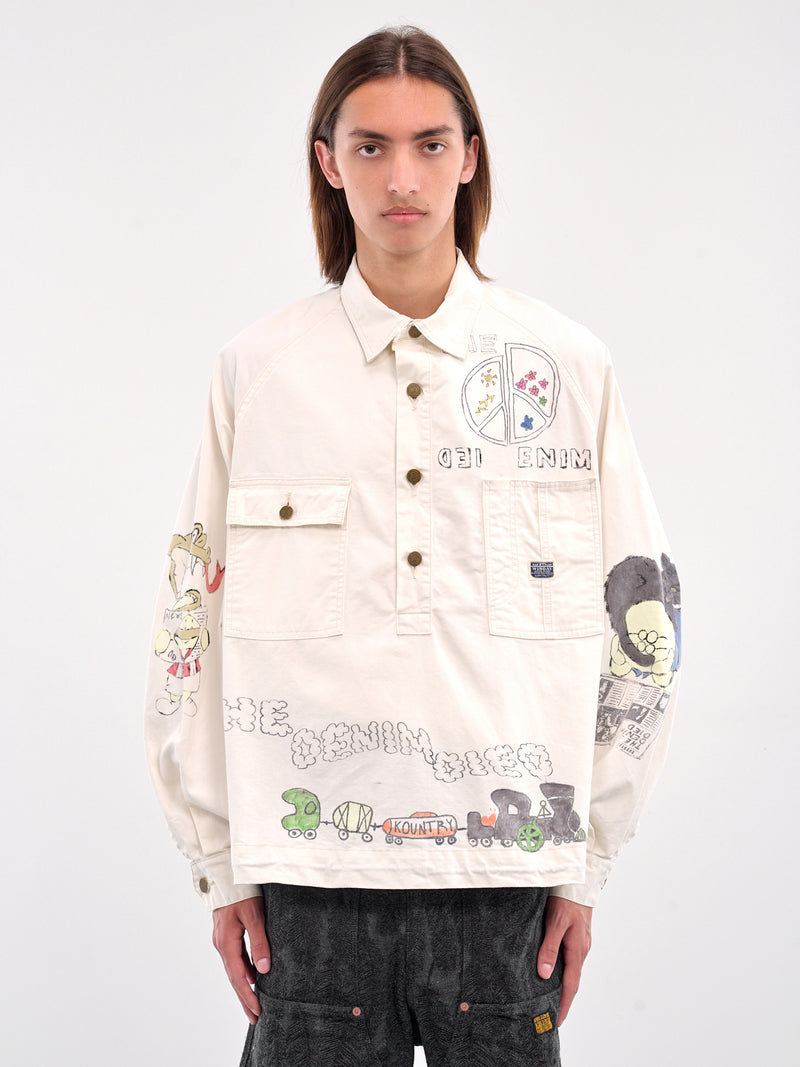 Memorial Paint Rough-Face Workshirt (K2503LS084-NATURAL)