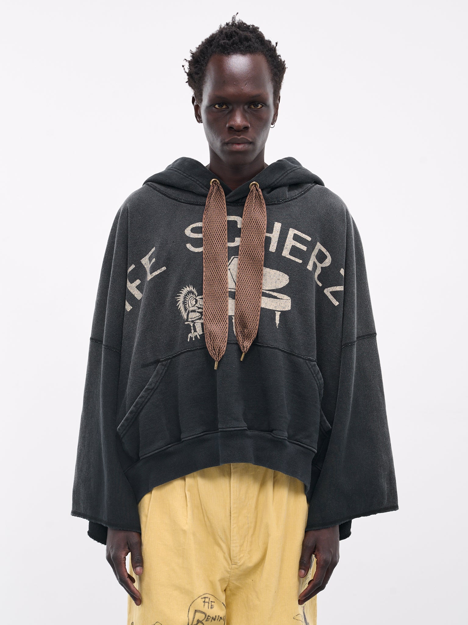 'Life Scherzo' Fleece Devil Hoodie (K2504LC153-BLK-BLACK)