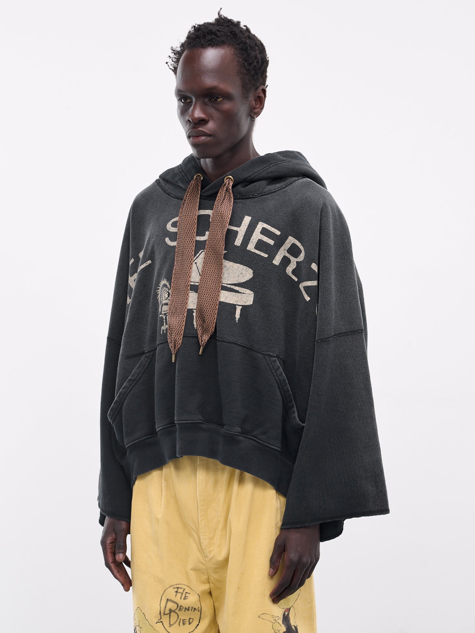 'Life Scherzo' Fleece Devil Hoodie (K2504LC153-BLK-BLACK)