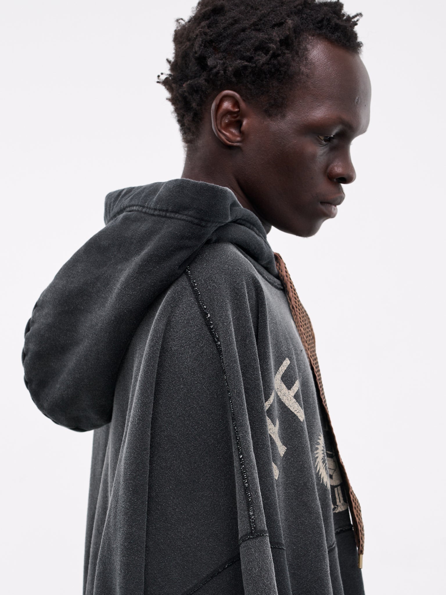 'Life Scherzo' Fleece Devil Hoodie (K2504LC153-BLK-BLACK)