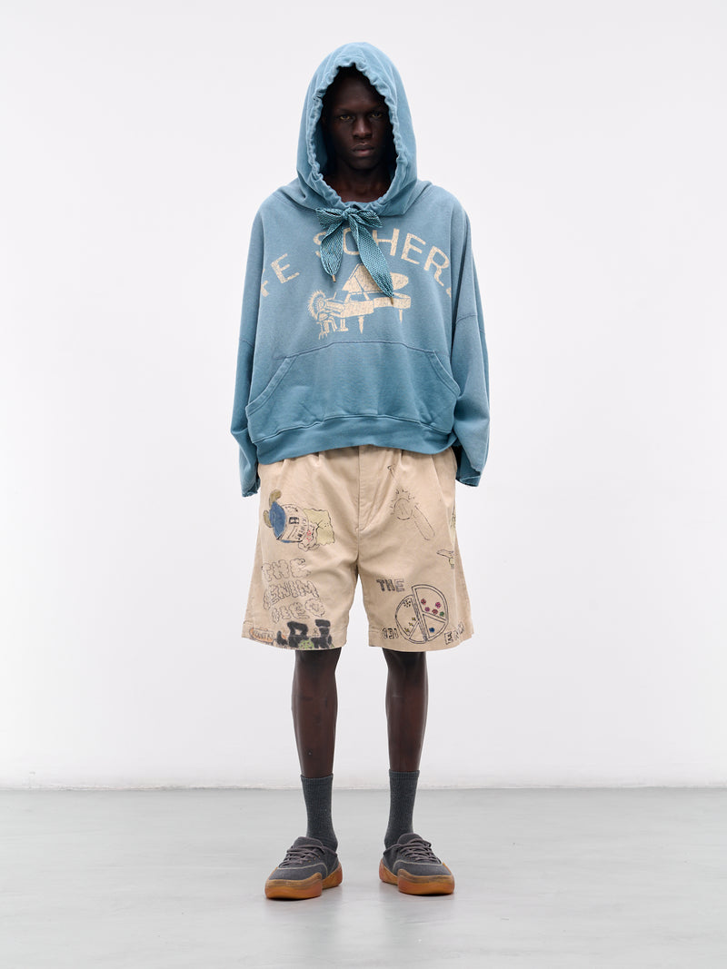 'Life Scherzo' Fleece Devil Hoodie (K2504LC153-TAQ-TURQUOISE)