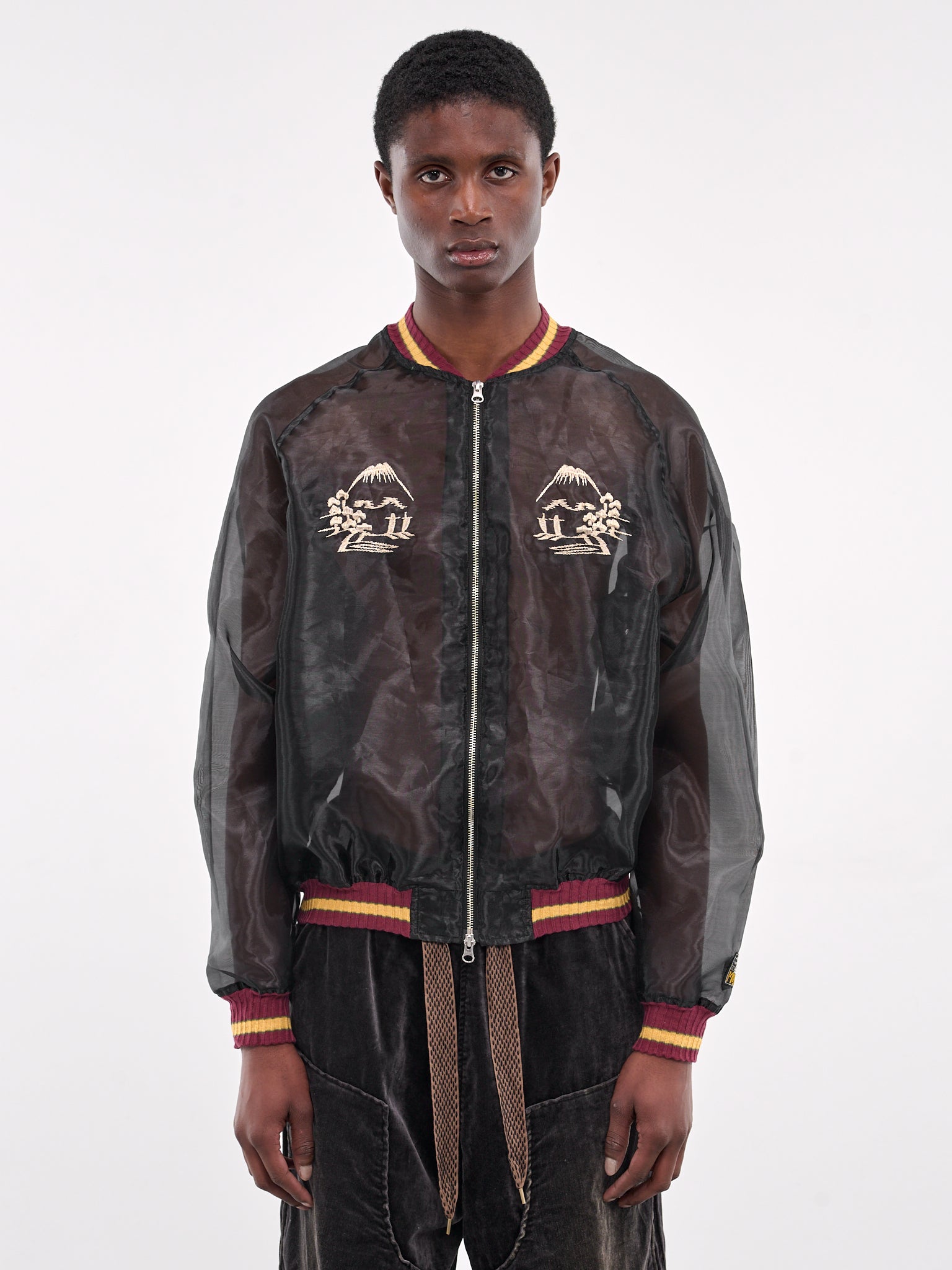 Semi-Sheer Souvenir Jacket (K2504LJ129-BLACK)
