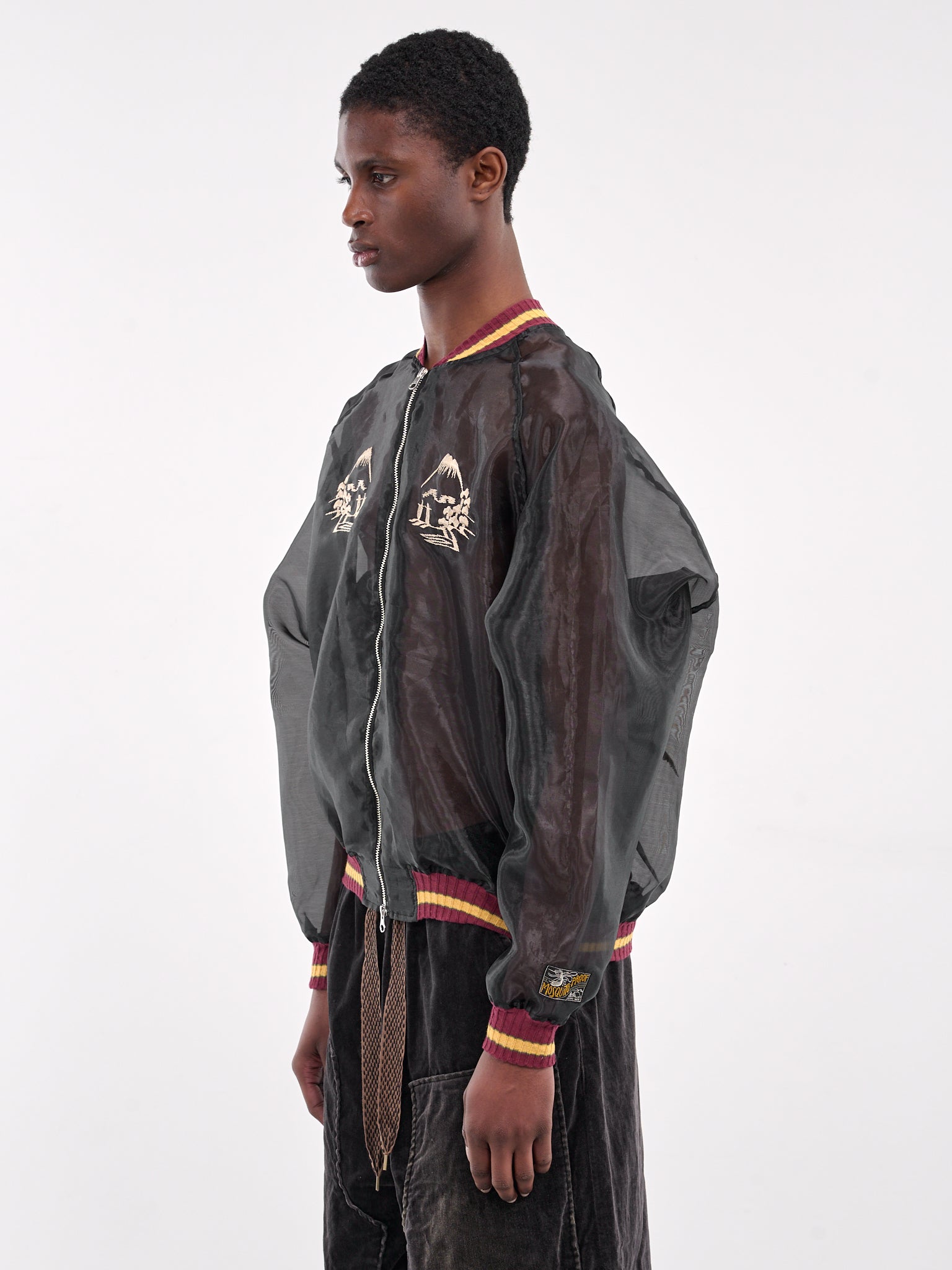 Semi-Sheer Souvenir Jacket (K2504LJ129-BLACK)