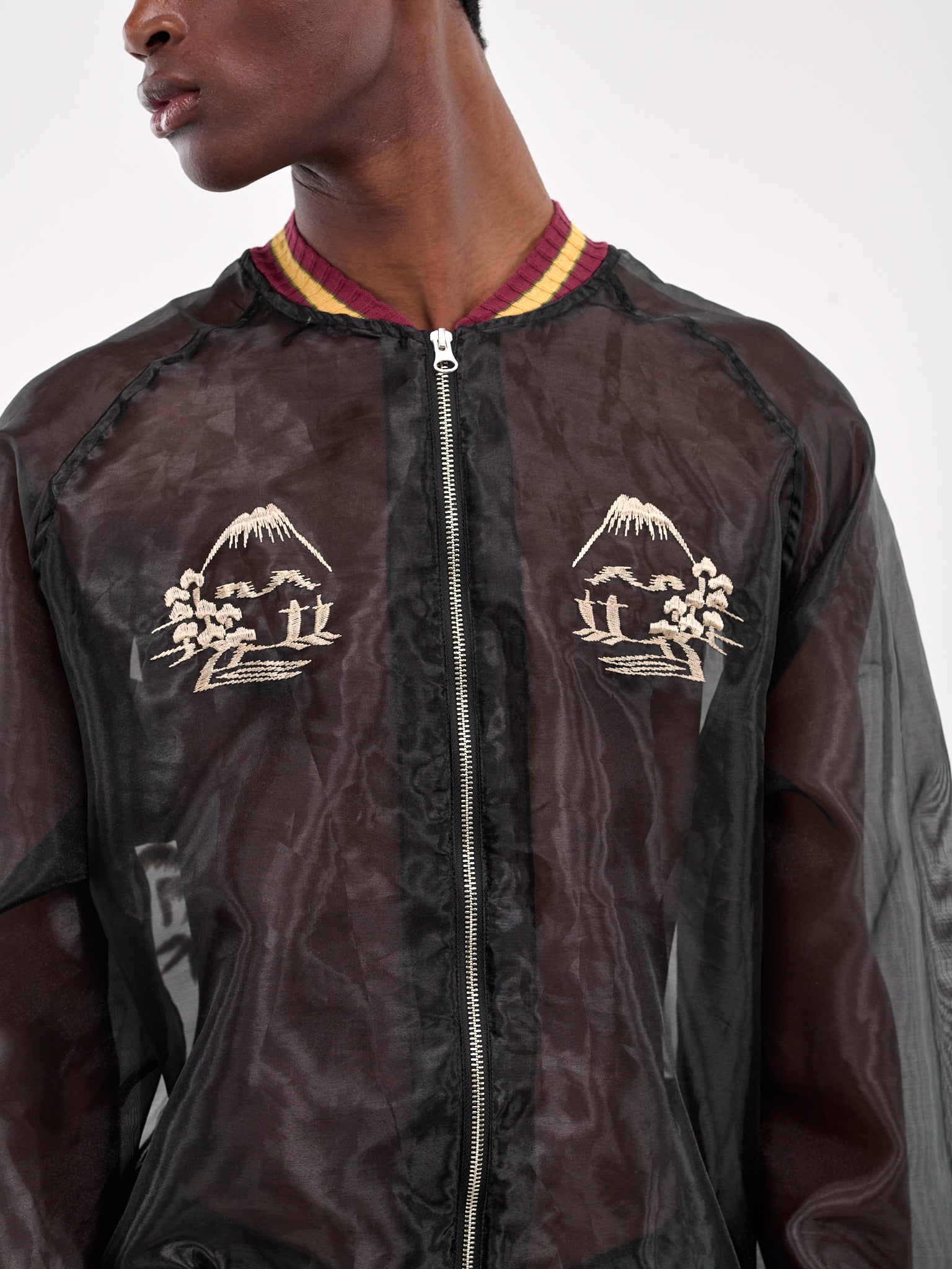 Semi-Sheer Souvenir Jacket (K2504LJ129-BLACK)