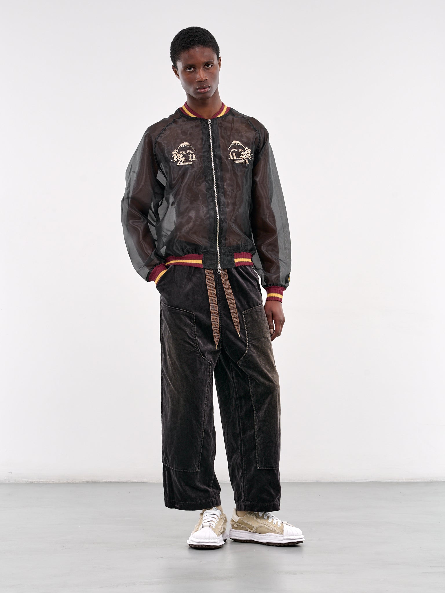 Semi-Sheer Souvenir Jacket (K2504LJ129-BLACK)