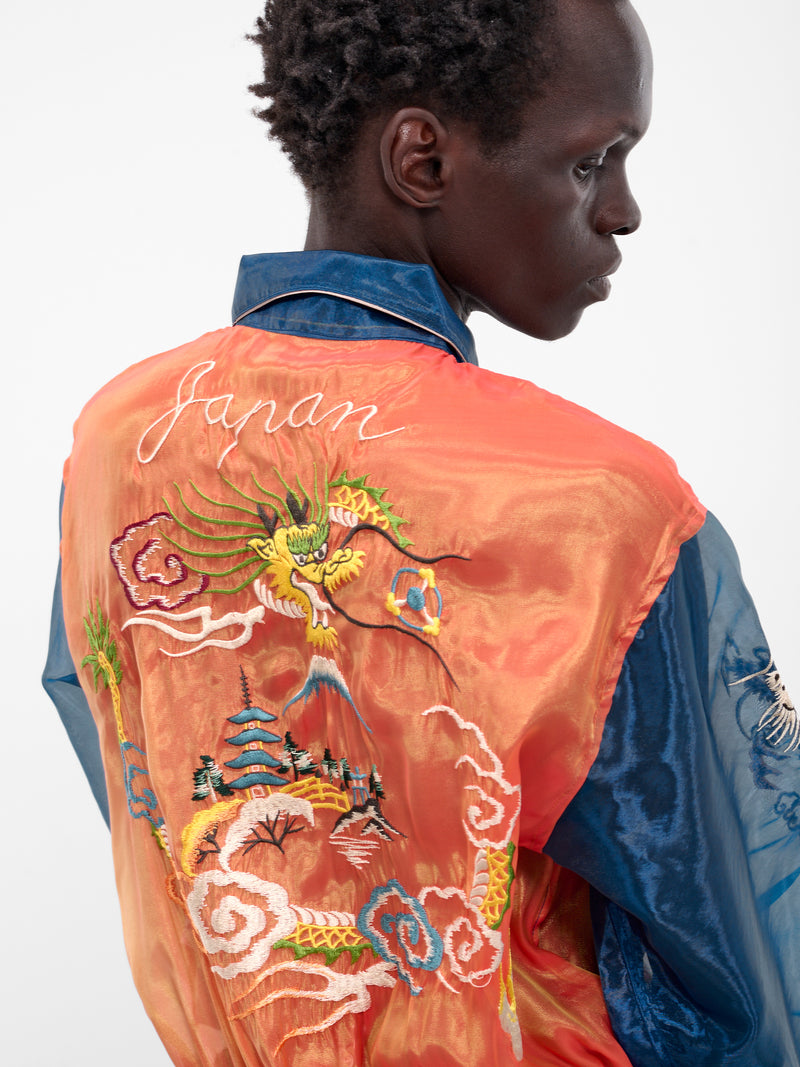 Sheer Japan Souvenir Zip Jacket (K2504LJ183-ORB-ORANGE-BLUE)