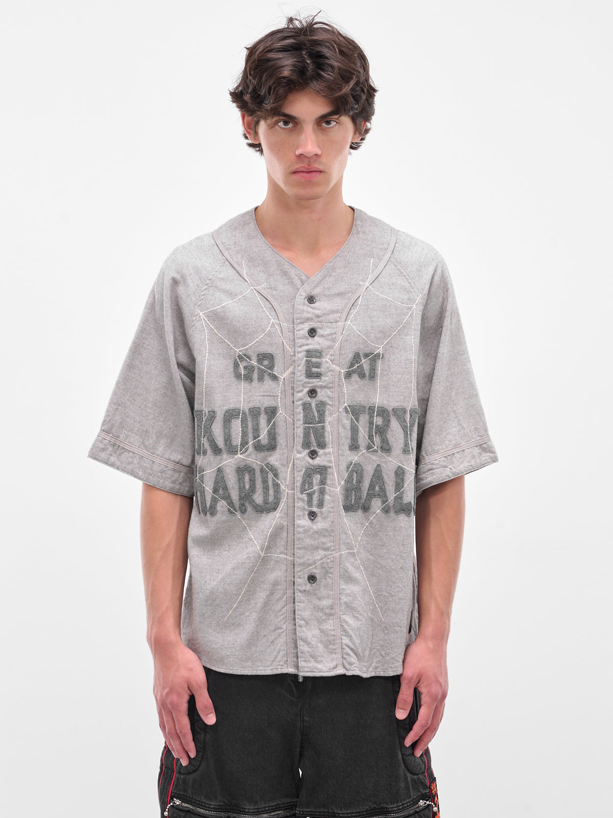 Light Gray Dreamcatcher Baseball Shirt (K2505SS215-LGY-LIGHT-GREY)