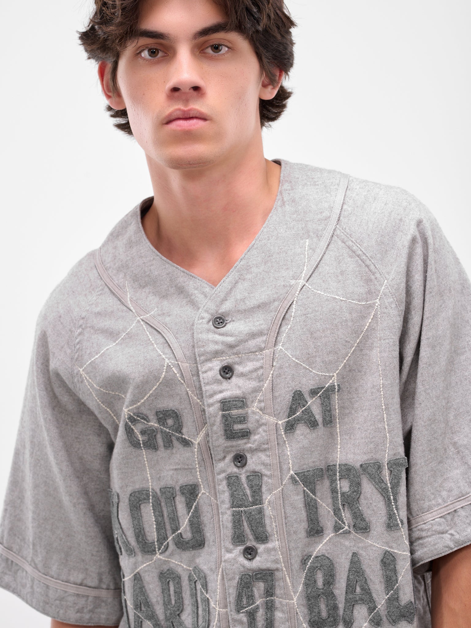 Light Gray Dreamcatcher Baseball Shirt (K2505SS215-LGY-LIGHT-GREY)