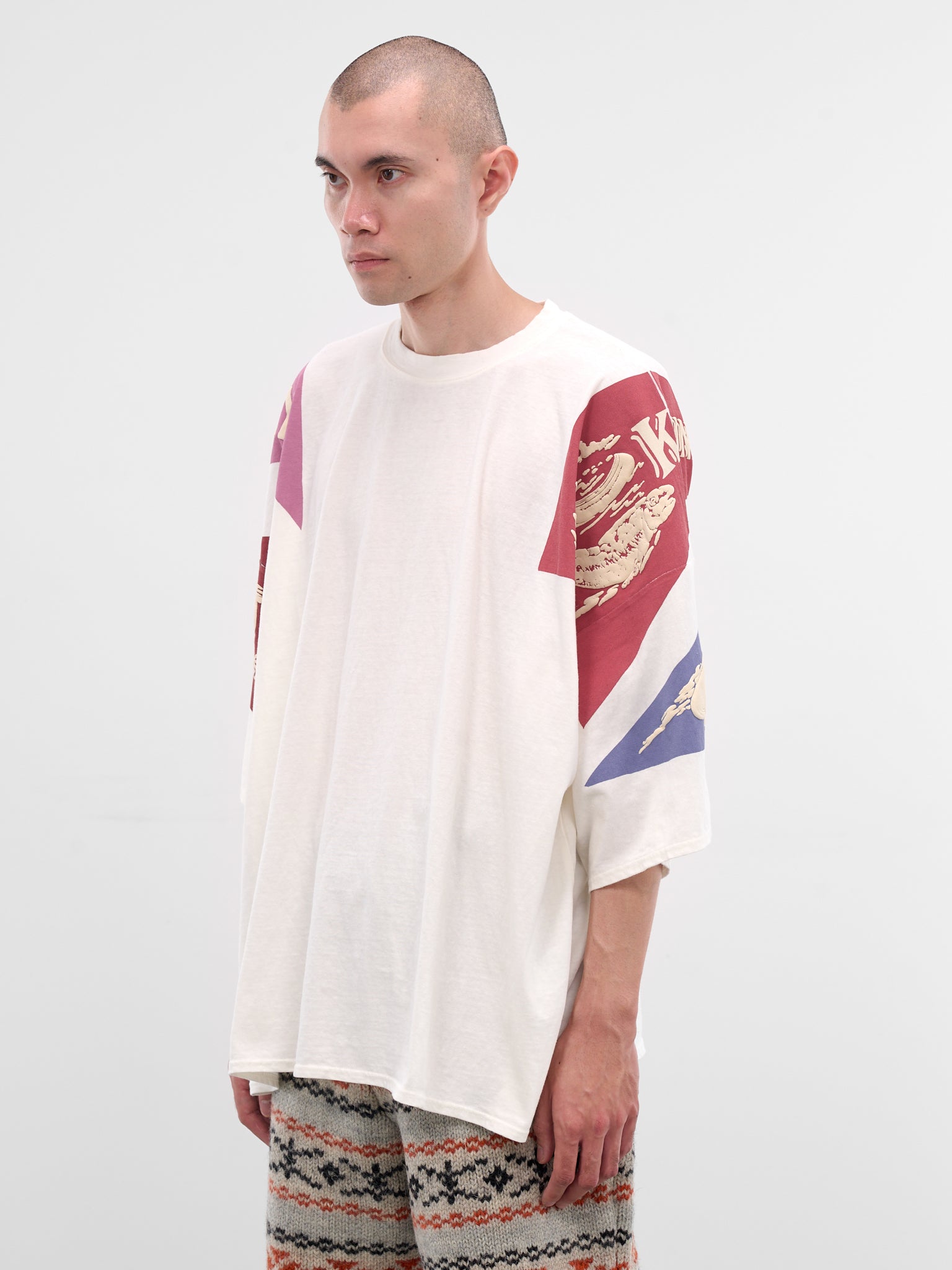 Yukon River Print Oversized Tee (K2508SC010-PURPLE)