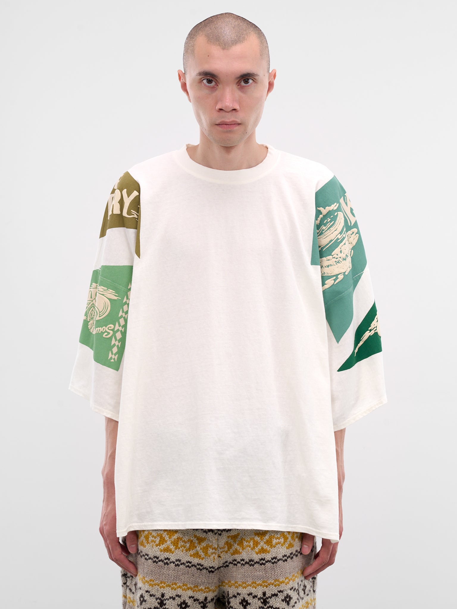 Yukon River Print Oversized Tee (K2508SC010-GREEN)