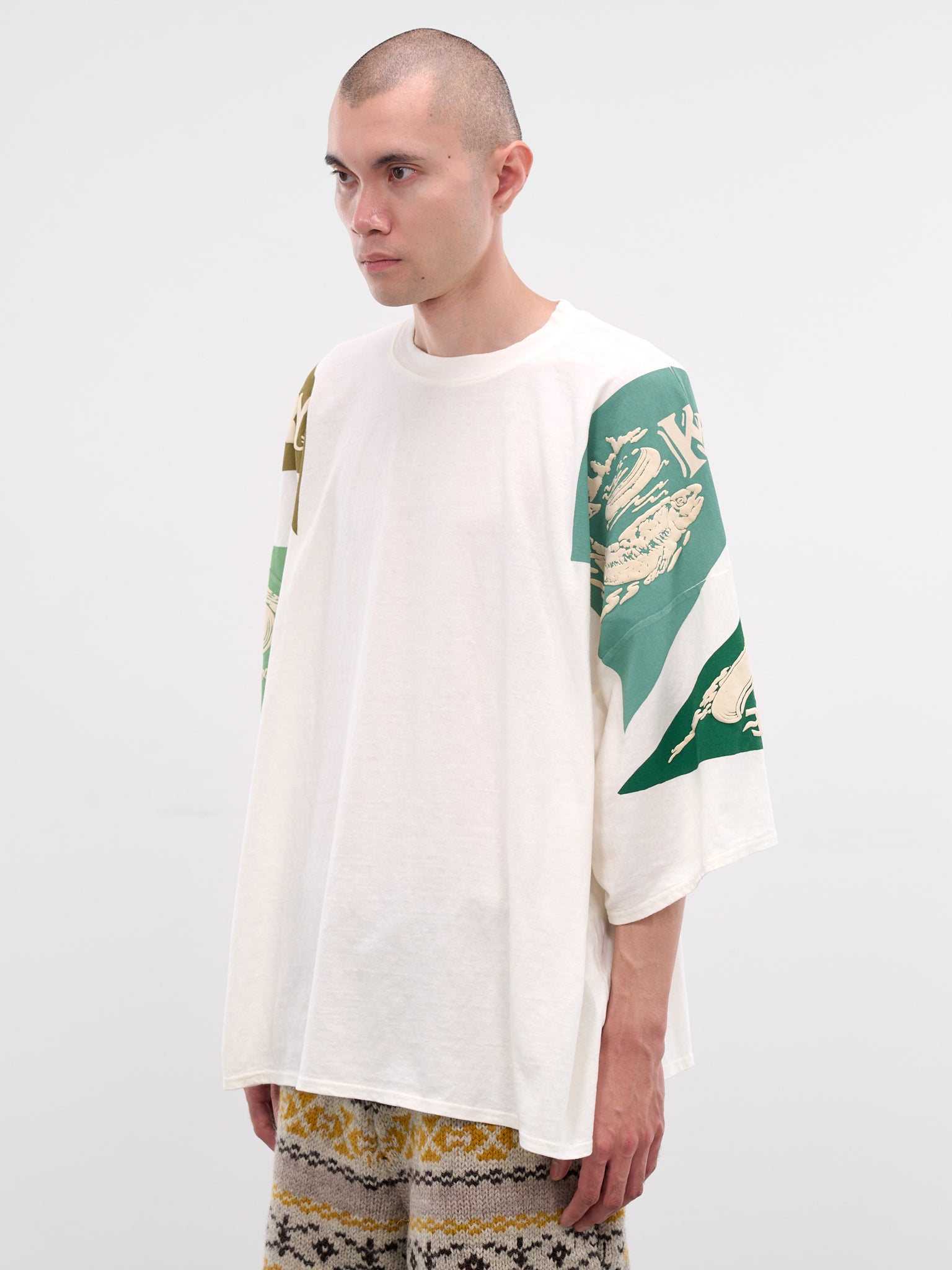 Yukon River Print Oversized Tee (K2508SC010-GREEN)