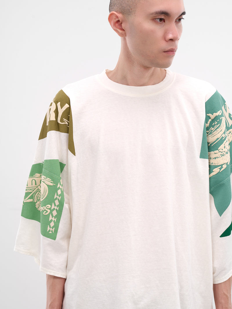 Yukon River Print Oversized Tee (K2508SC010-GREEN)