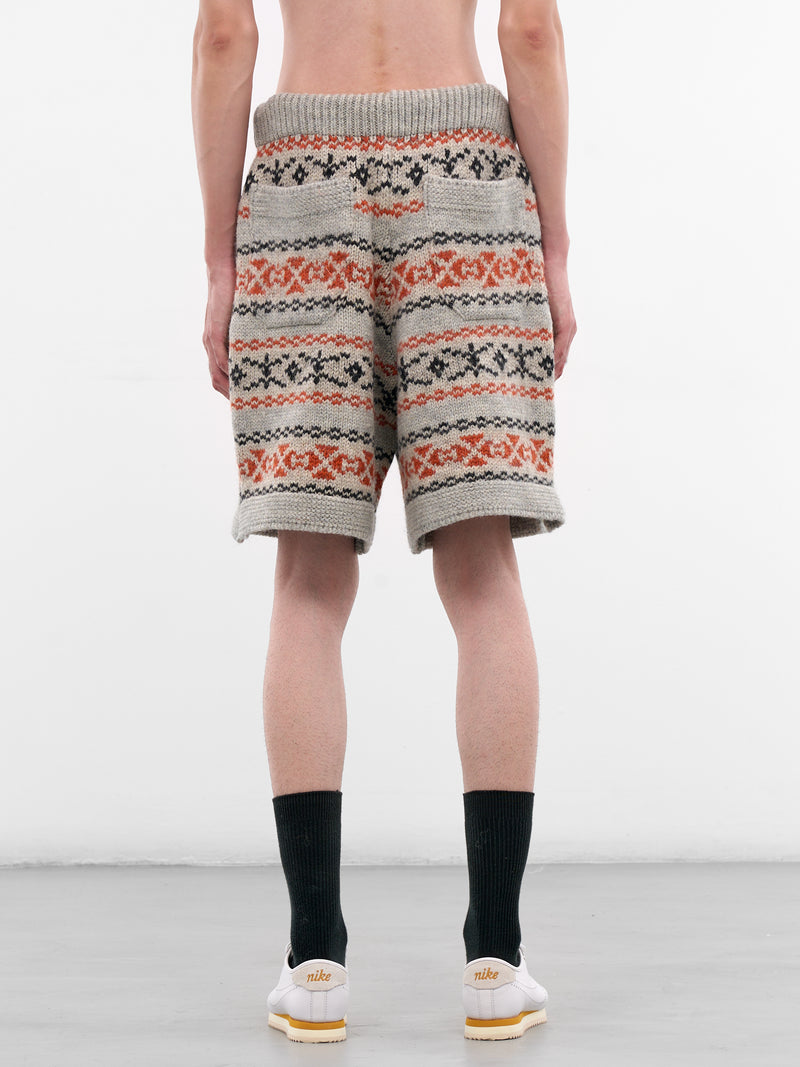Fair Isle Wool Knit Shorts (K2509KN027-ORANGE)