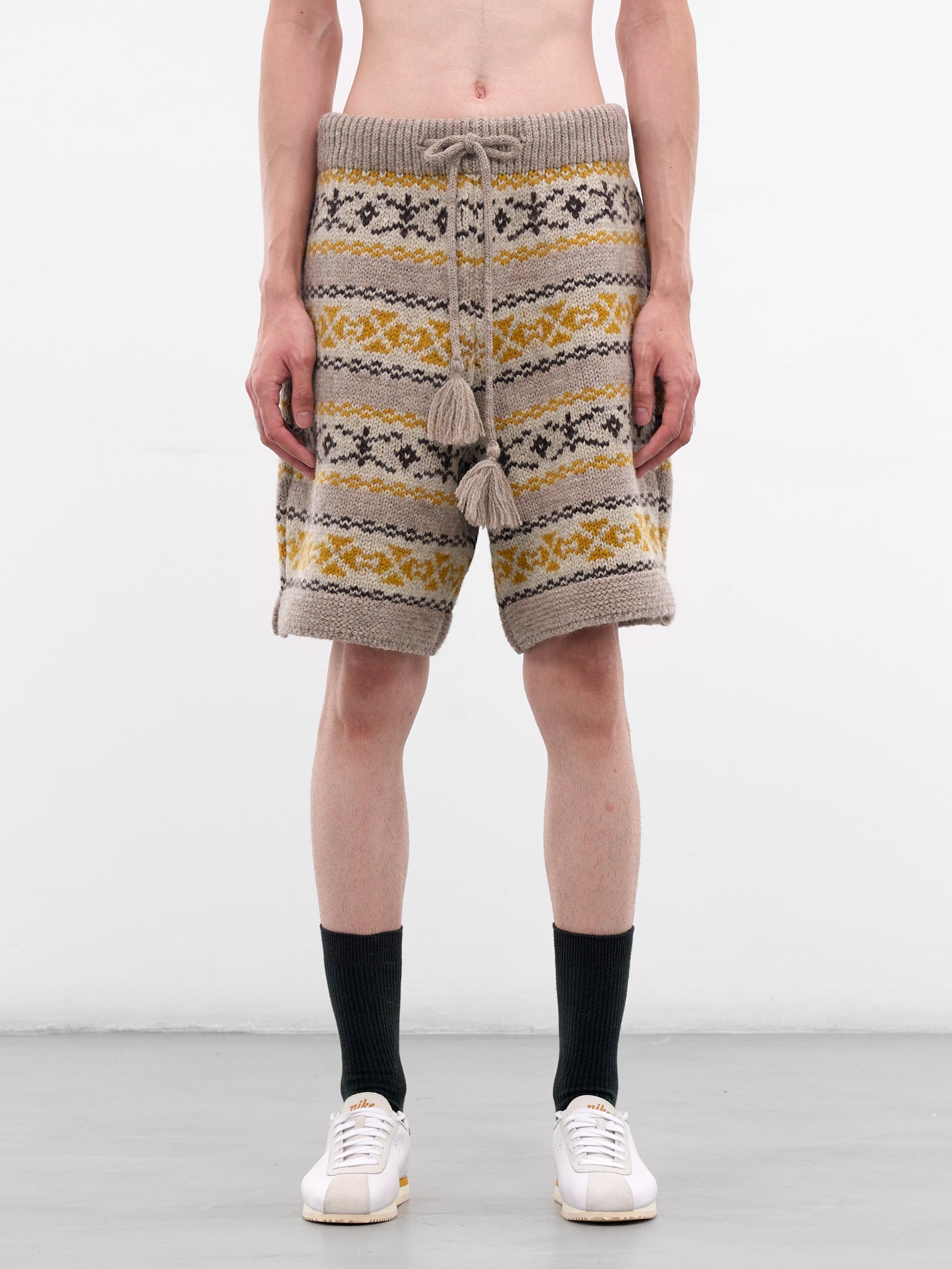 Fair Isle Wool Knit Shorts (K2509KN027-YELLOW)