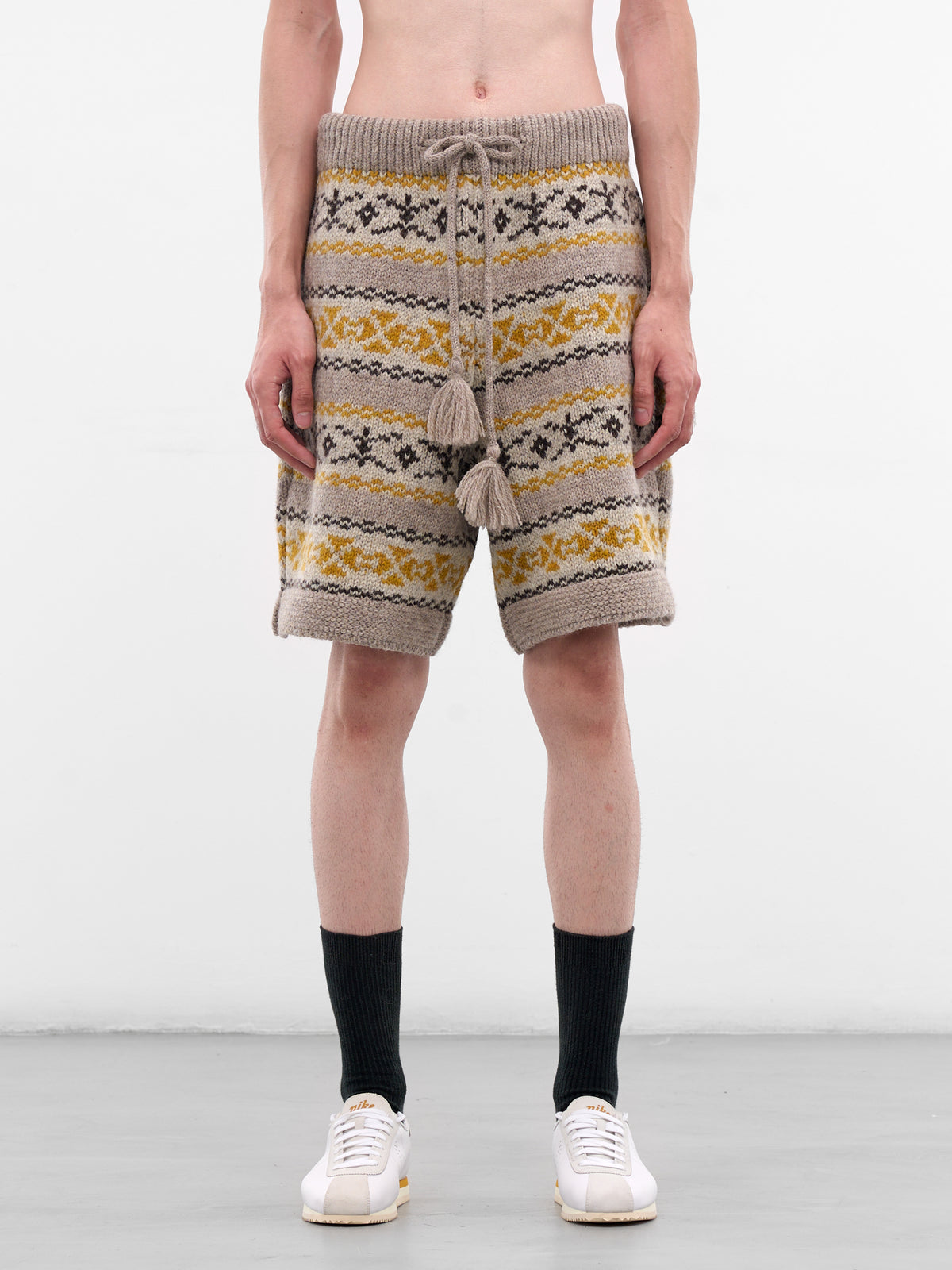 Fair Isle Wool Knit Shorts (K2509KN027-YELLOW)
