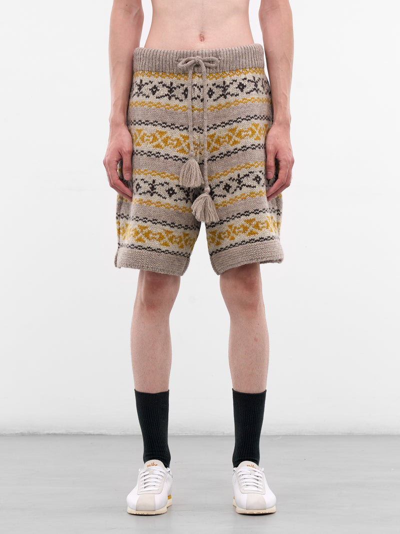 Fair Isle Wool Knit Shorts (K2509KN027-YELLOW)