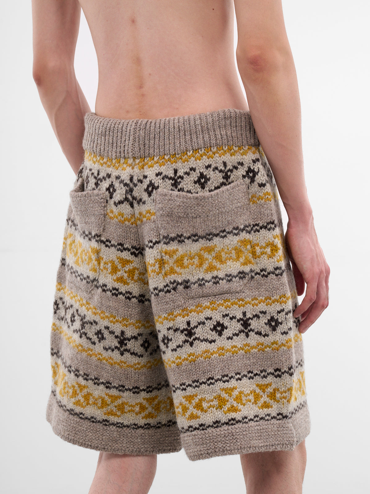 Fair Isle Wool Knit Shorts (K2509KN027-YELLOW)