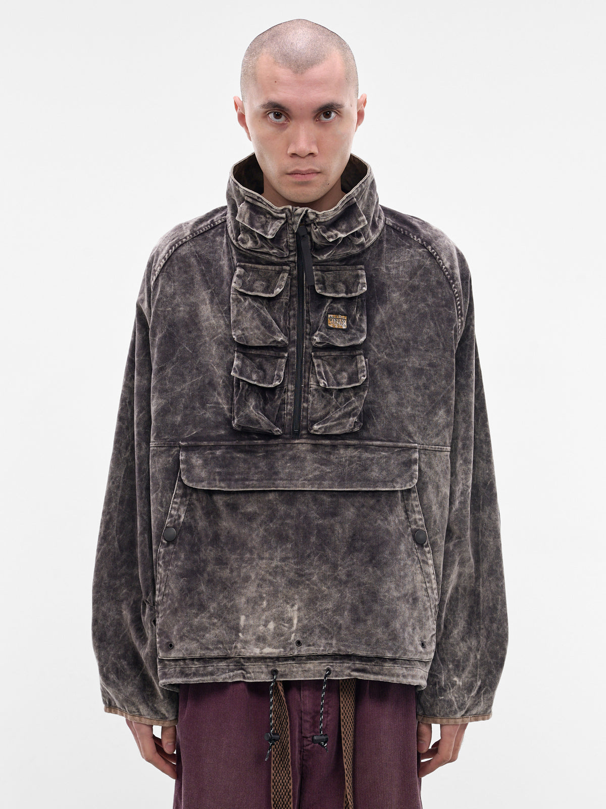 Faded Velveteen Nickel Anorak Jacket (K2509LJ076-BLACK)