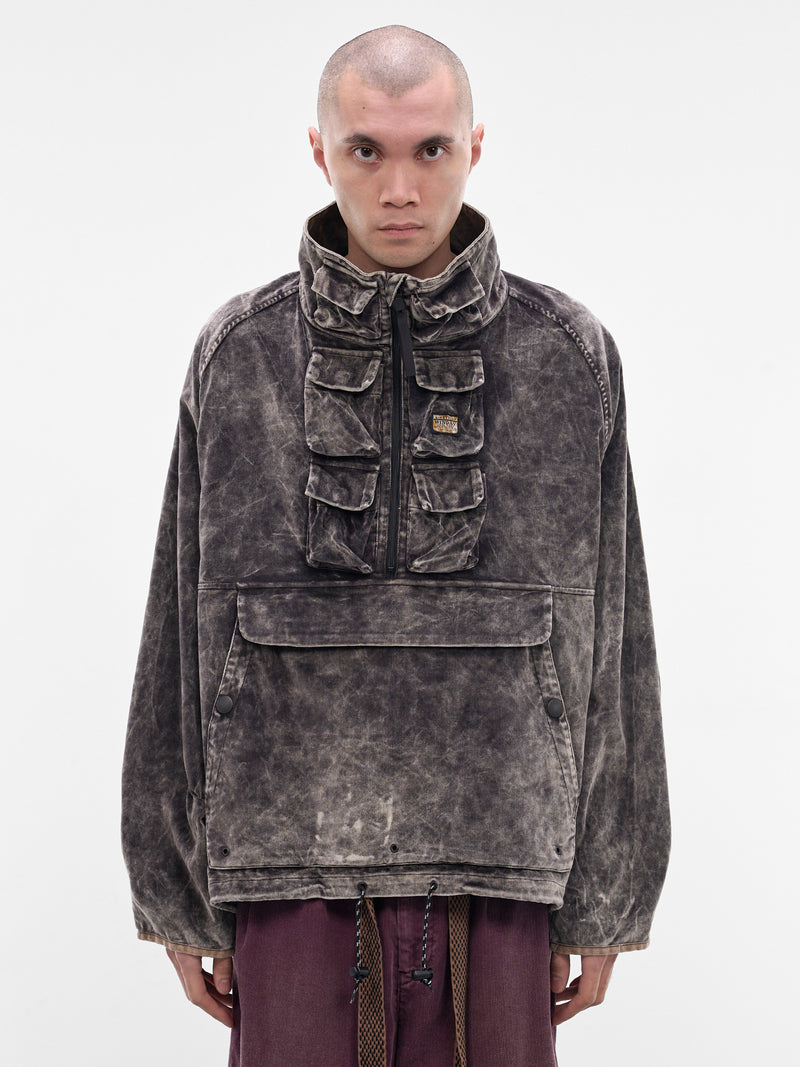 Faded Velveteen Nickel Anorak Jacket (K2509LJ076-BLACK)