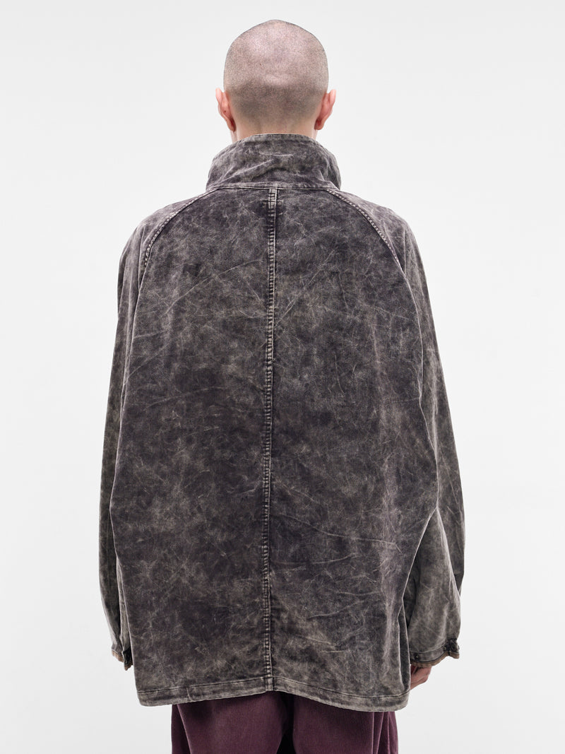 Faded Velveteen Nickel Anorak Jacket (K2509LJ076-BLACK)