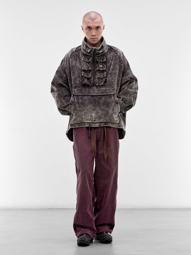 Faded Velveteen Nickel Anorak Jacket (K2509LJ076-BLACK)