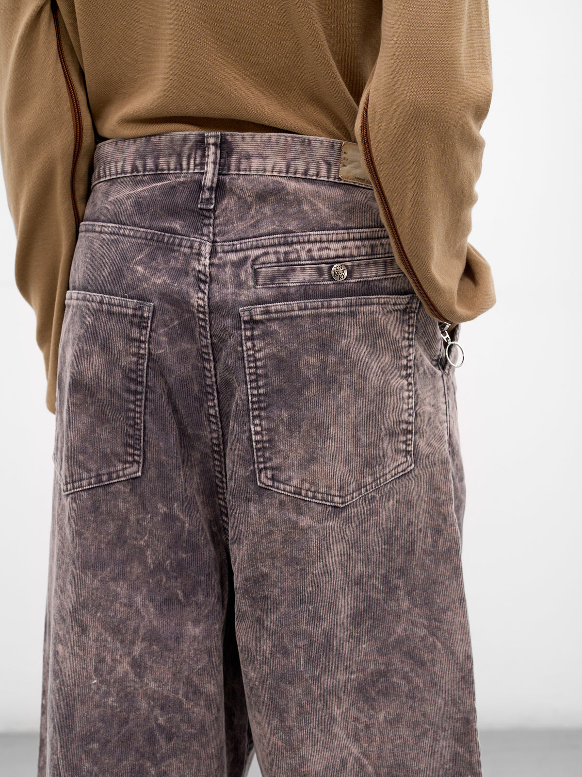 Gray Corduroy Wide Leg Trousers (K2509LP087-GRAY)