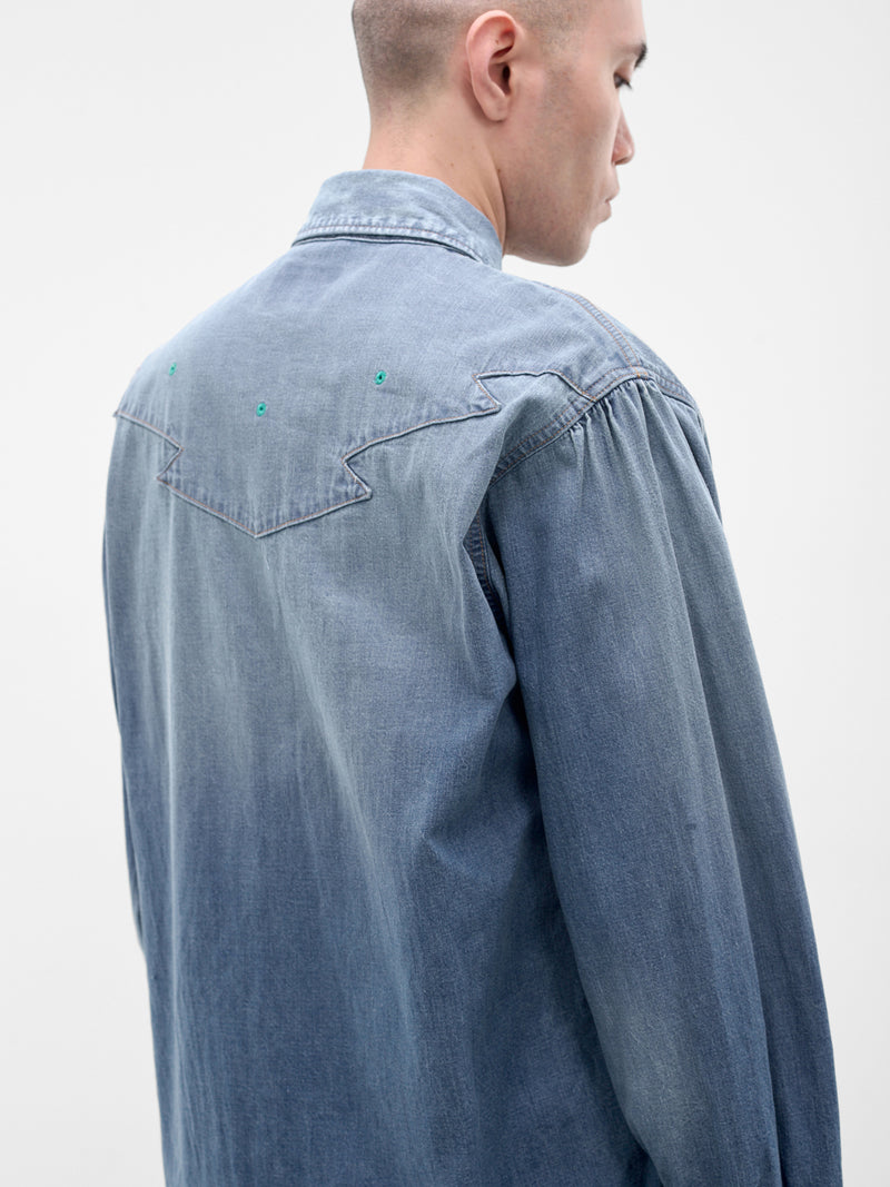 Denim Thunderbird Husky Western Shirt (K2509LS082-PRO-BLUE)