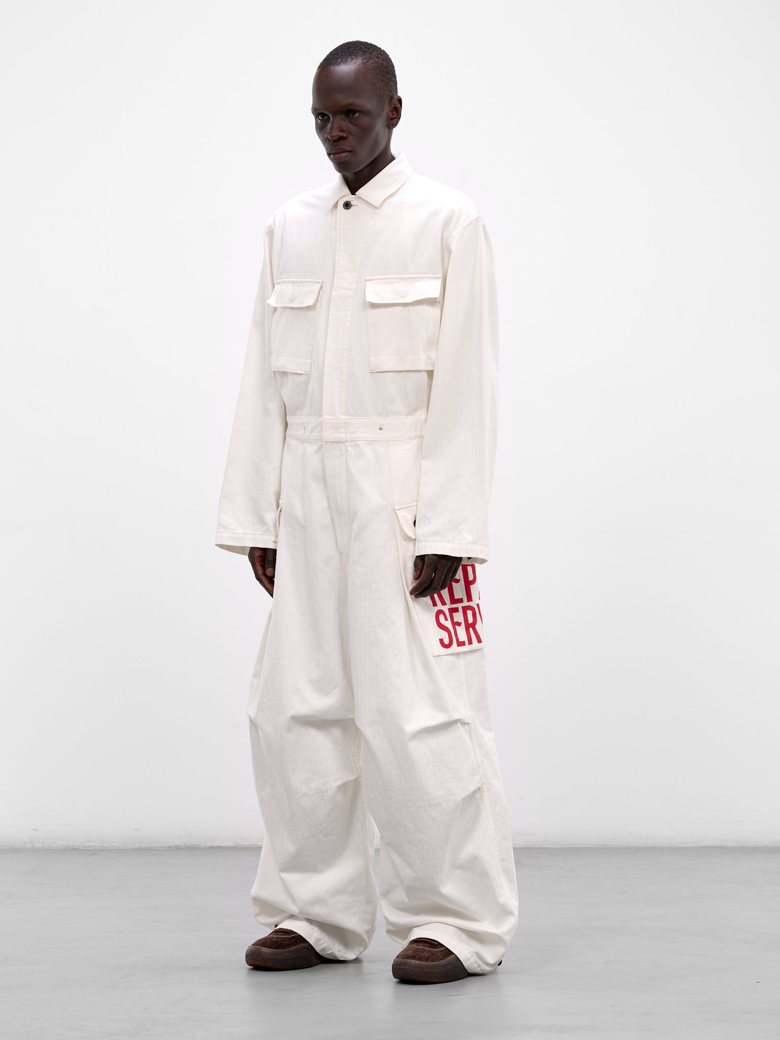 White Graphic Baggy Jumpsuit (K2509OP084-WHITE)