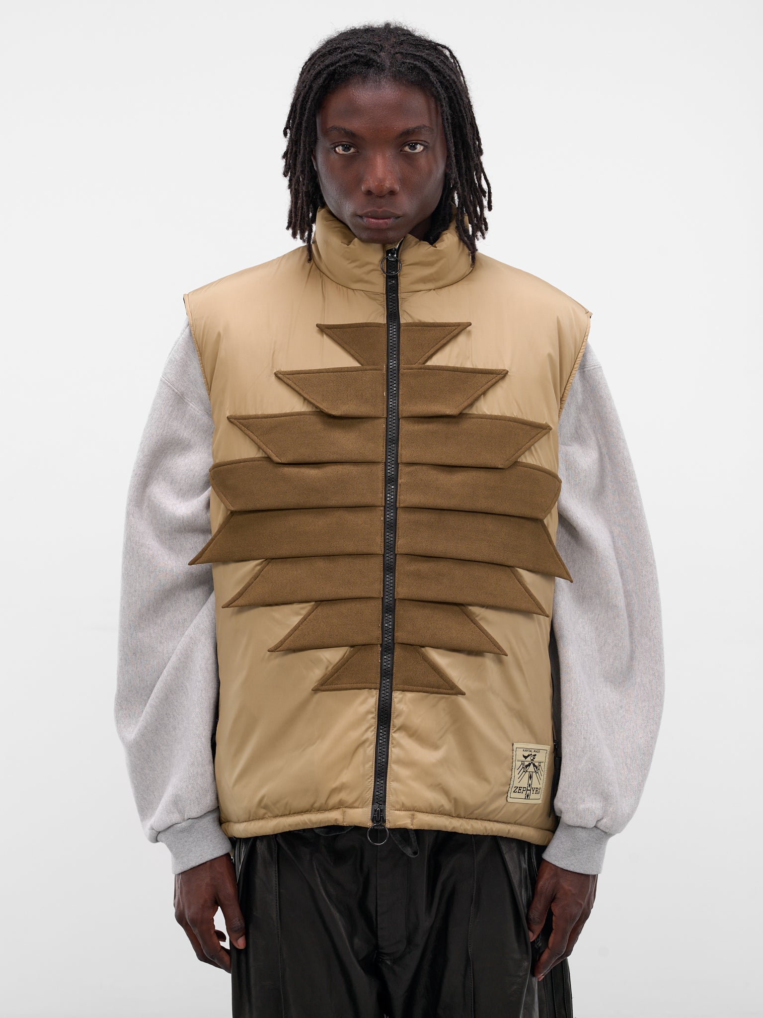 Beige Nylon Zepher Fishing Vest (K2509SJ070-BEIGE)