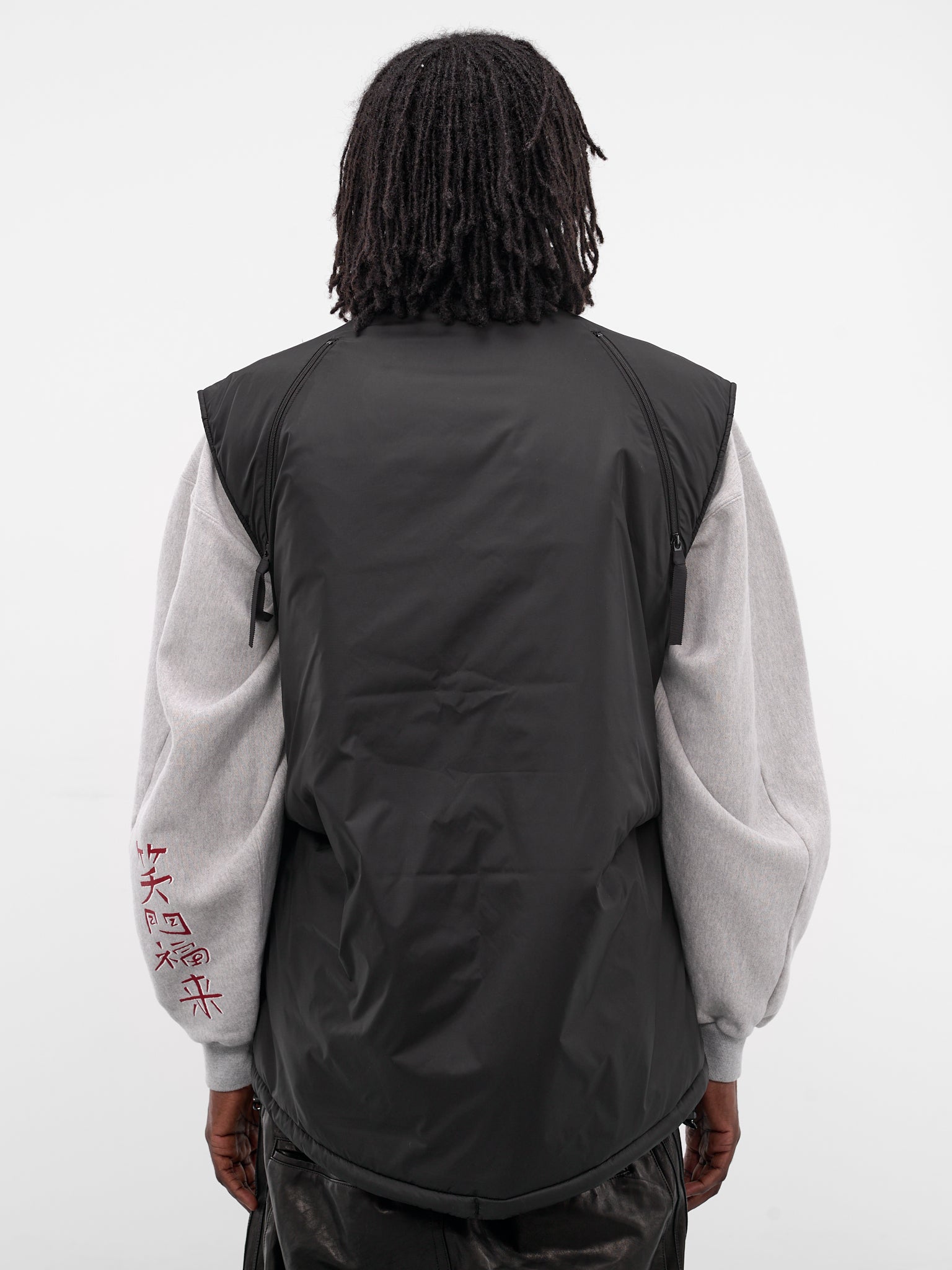 Black Nylon Zepher Fishing Vest (K2509SJ070-BLACK-SAX-LIGHT-BLU)