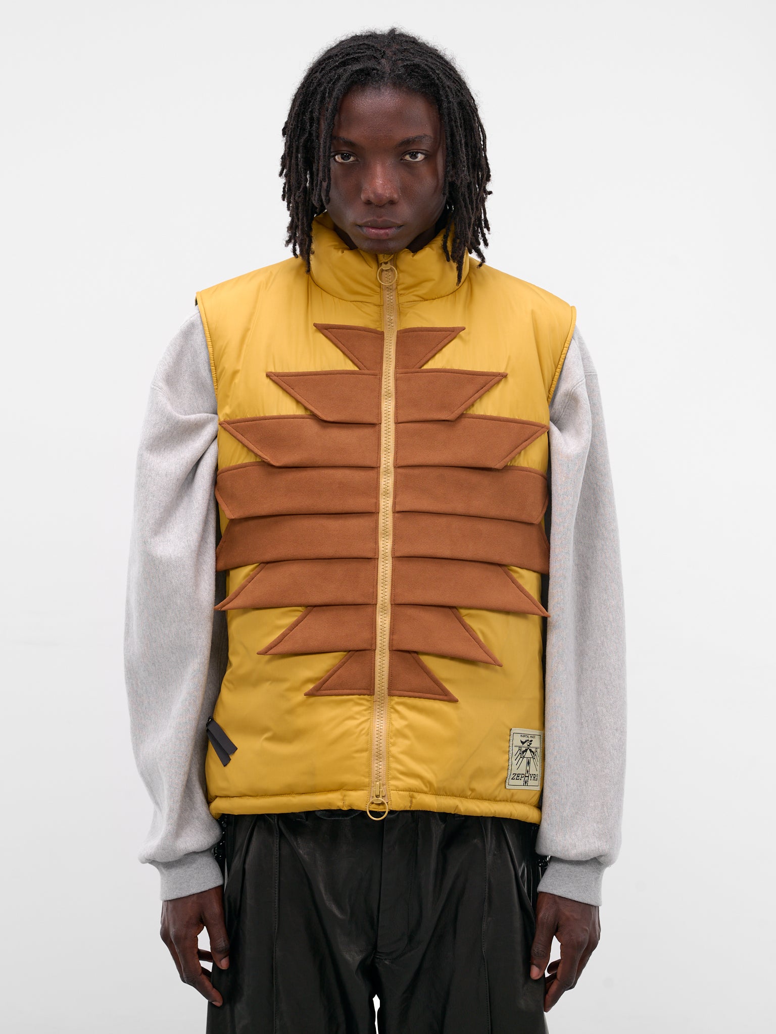 Mustard Nylon Zepher Fishing Vest (K2509SJ070-MUSTARD)