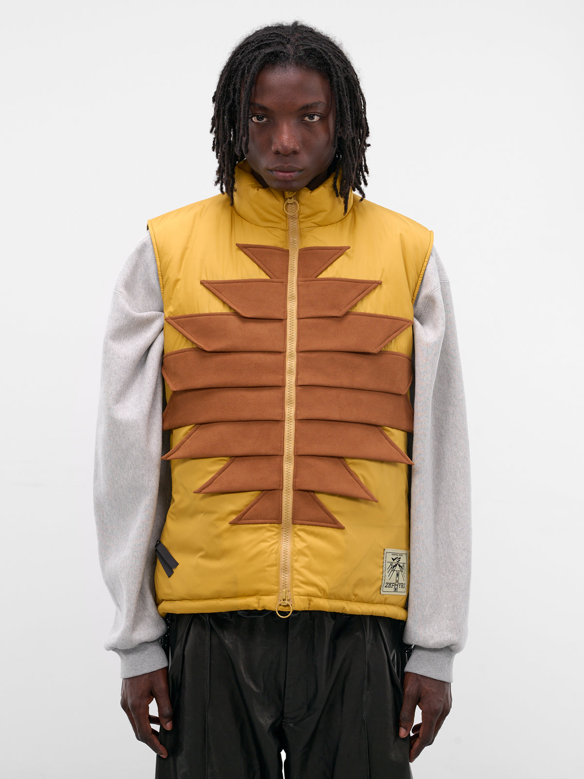 Mustard Nylon Zepher Fishing Vest (K2509SJ070-MUSTARD)