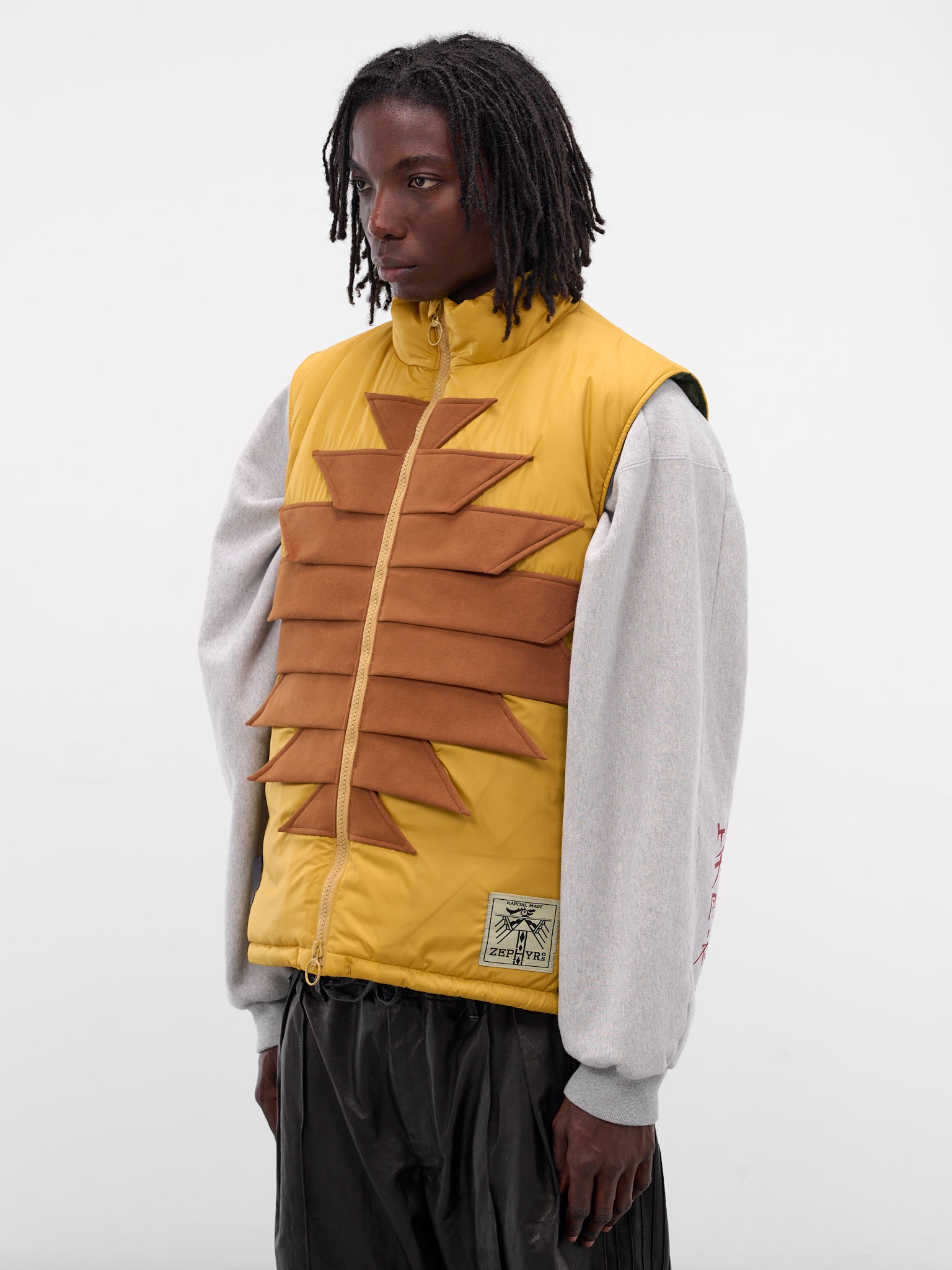 Mustard Nylon Zepher Fishing Vest (K2509SJ070-MUSTARD)