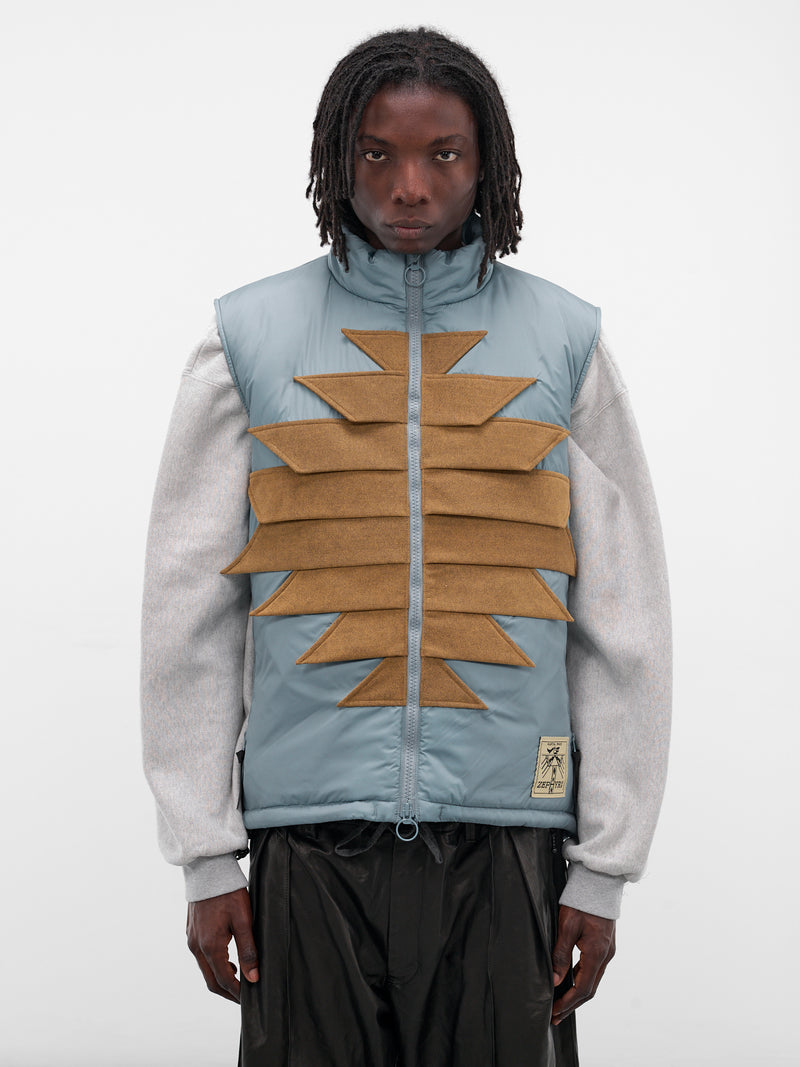 Blue Nylon Zepher Fishing Vest (K2509SJ070-SAX-LIGHT-BLUE)